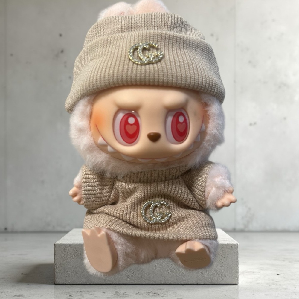 GG beanie set for labubu ( Doll not included )